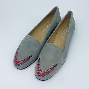 Preppy Ladies Shark Motif Loafers Slippers